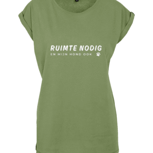 Damesshirt: Ruimte nodig. En mijn hond ook.